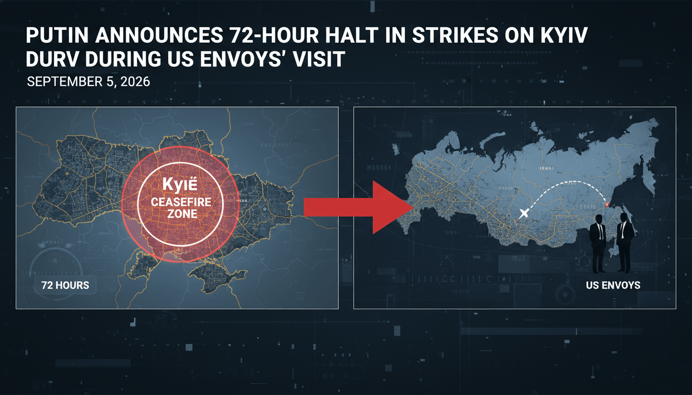 Putin Announces 72-Hour Halt in Strikes on Kyiv During US Envoys' Visit