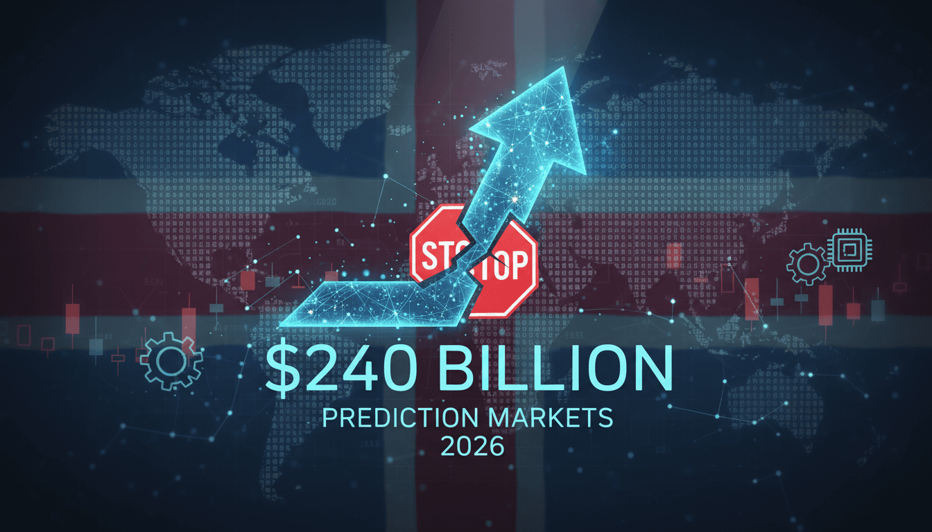 A visual representation of the UK FCA's potential easing of the binary options ban, highlighting prediction market growth.