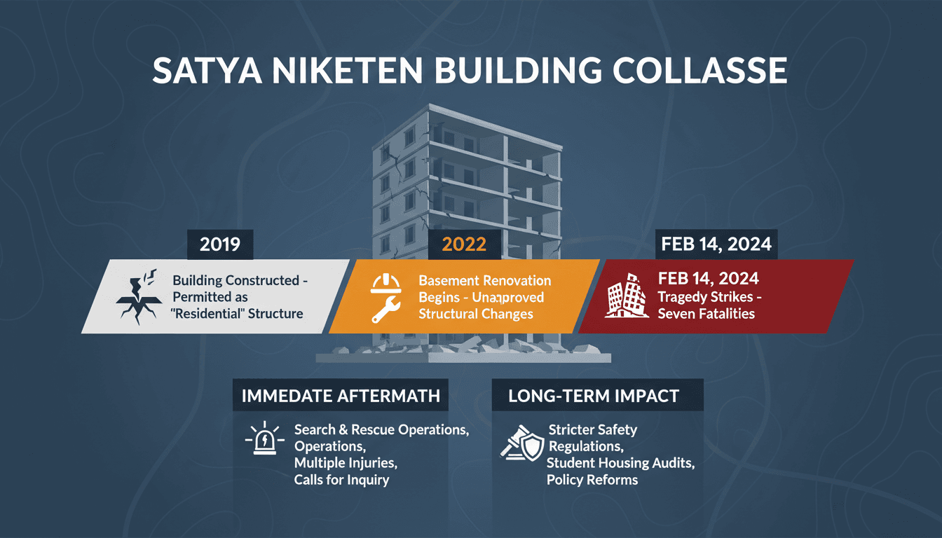 Building collapse in New Delhi's Satya Niketan kills seven during renovations