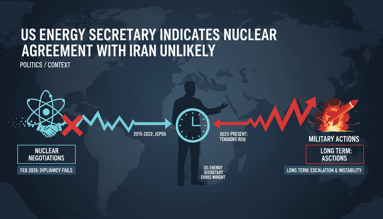 US Energy Secretary Indicates Nuclear Agreement with Iran is Unlikely