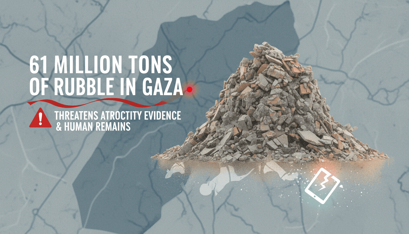 UN Warns Israeli Rubble Clearance in Gaza Threatens Evidence of Atrocity Crimes