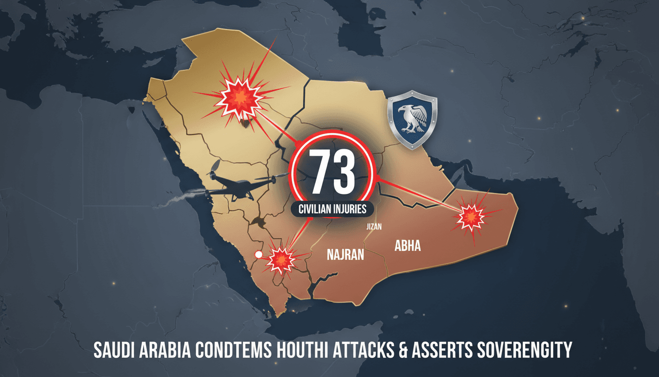 Saudi Arabia Condemns Houthi Attacks on Southern Cities and Asserts Right to Defend Sovereignty