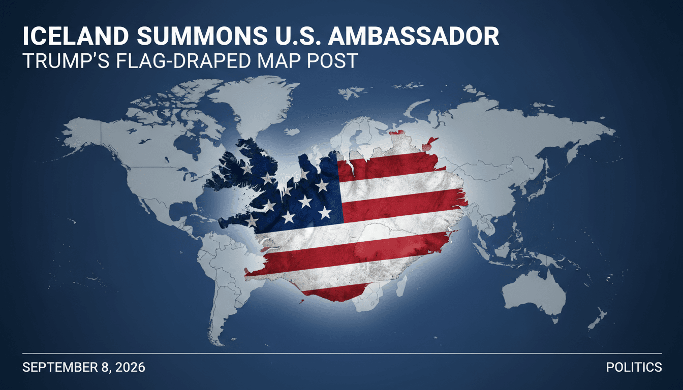 Iceland Summons U.S. Ambassador Over Trump's Flag-Draped Map Post