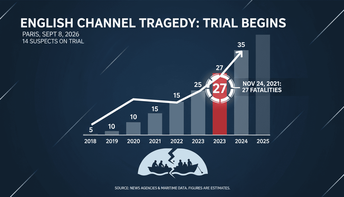 Trial for 14 Suspected Smugglers Begins in Paris Over 2021 English Channel Tragedy