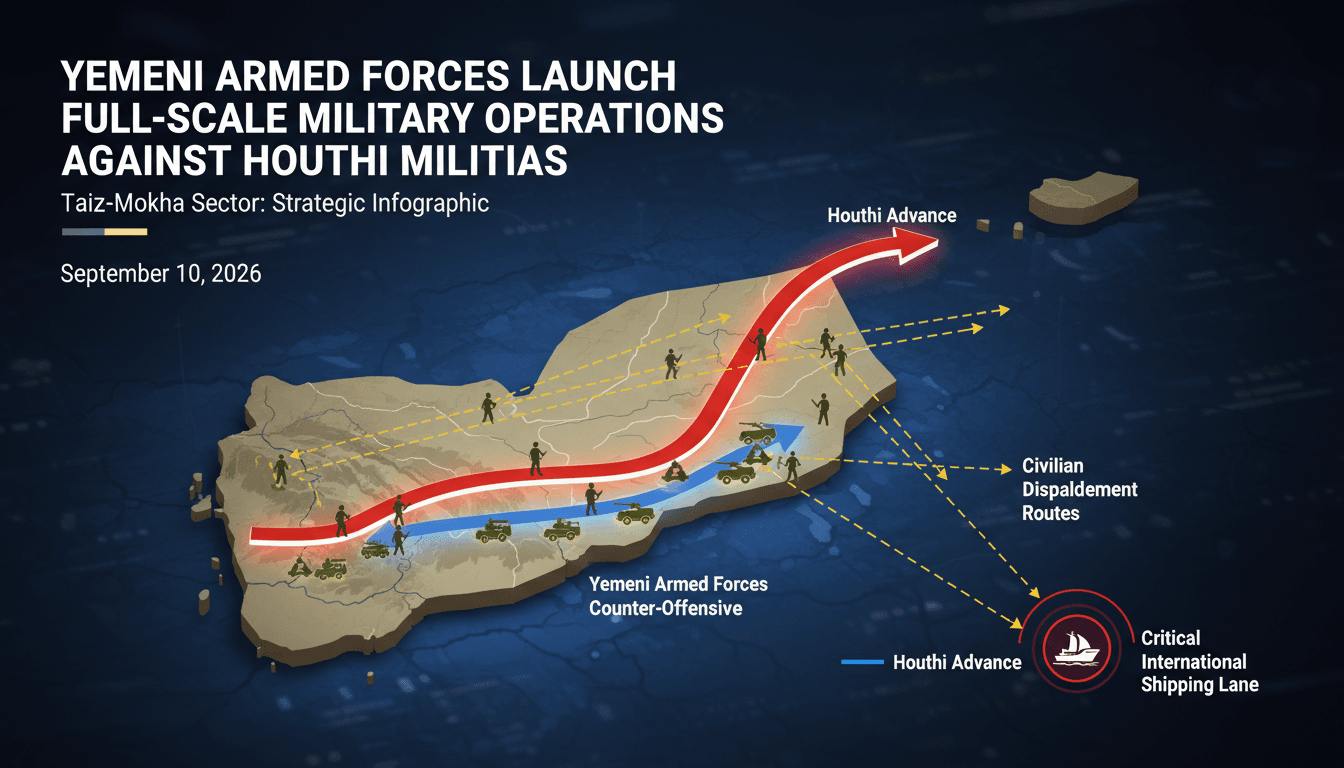 Yemeni Armed Forces Launch Full-Scale Military Operations Against Houthi Militias