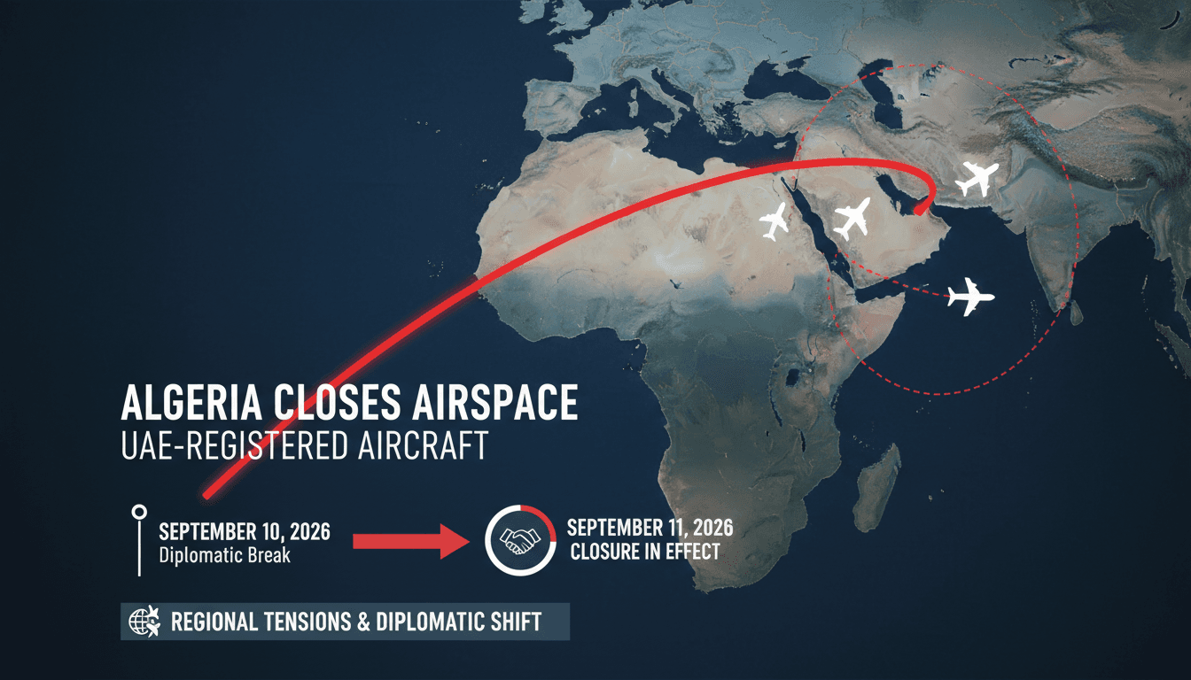 Algeria Closes Airspace to UAE-Registered Aircraft Following Diplomatic Break