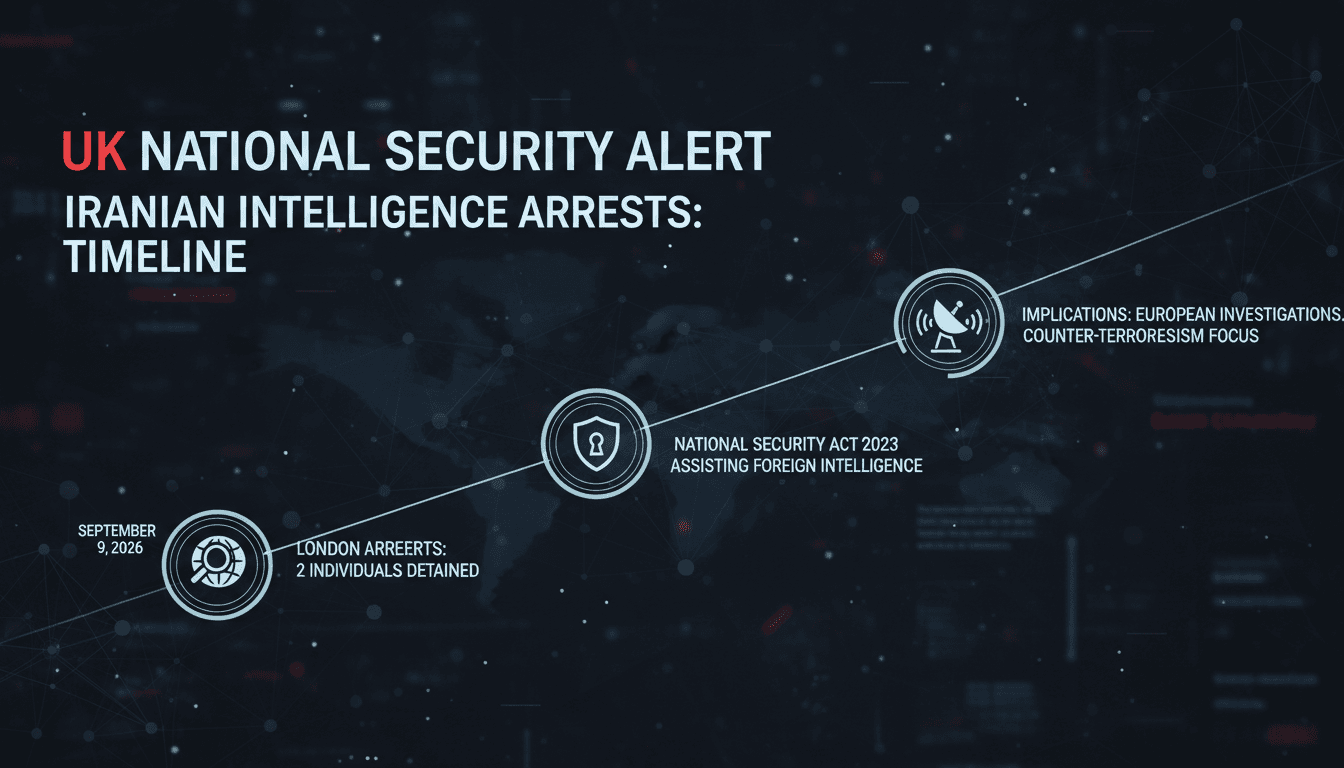 UK Police Arrest Two on Suspicion of Assisting Iranian Intelligence Services