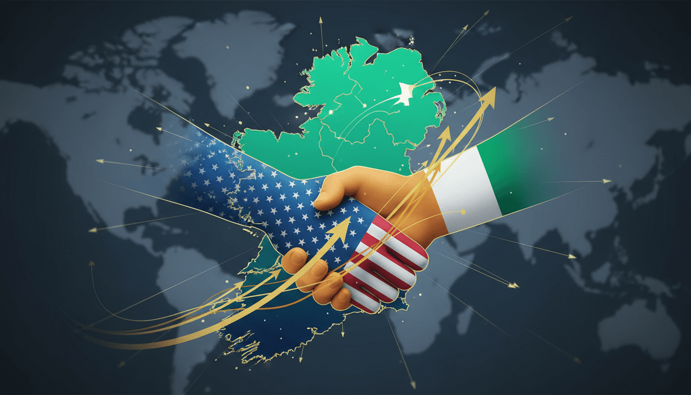 A graphic depicting the potential impact of Irish unification on identity and economic flows.