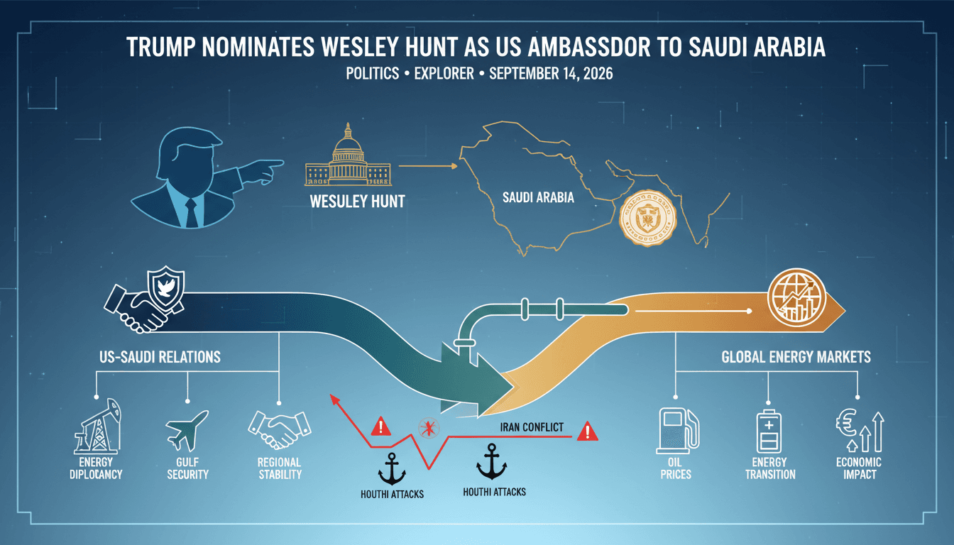 Wesley Hunt's nomination as U.S. Ambassador to Saudi Arabia and its implications for global energy markets.