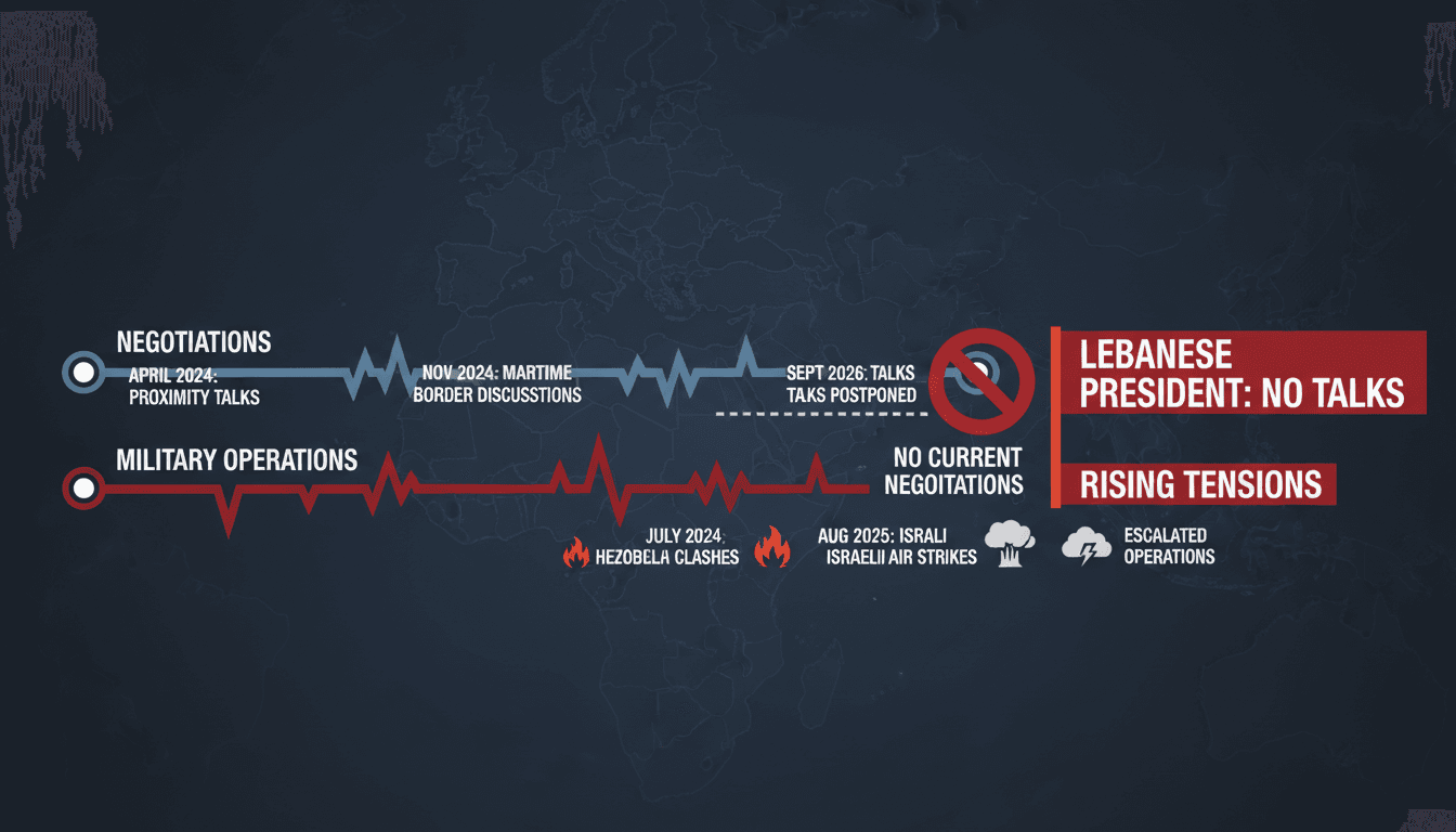 Lebanese President Confirms No Current Negotiations with Israel Amid Rising Tensions