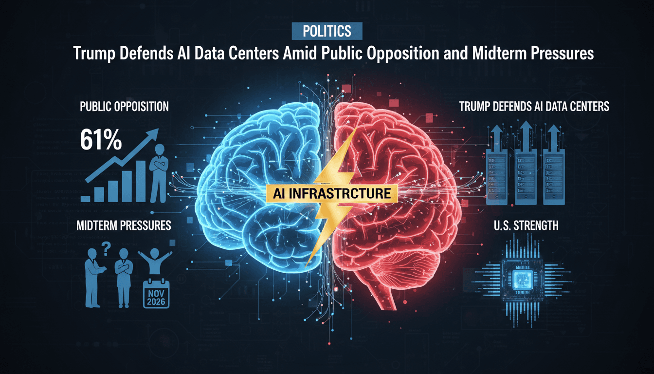 Infographic showing the divide between public sentiment and AI infrastructure development.