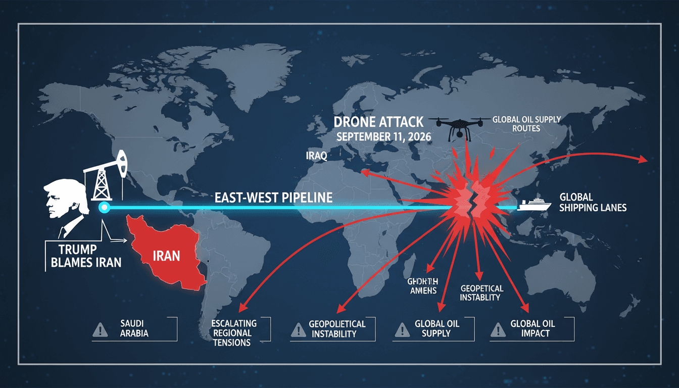 Trump Blames Iran for Drone Attack on Saudi Oil Pipeline