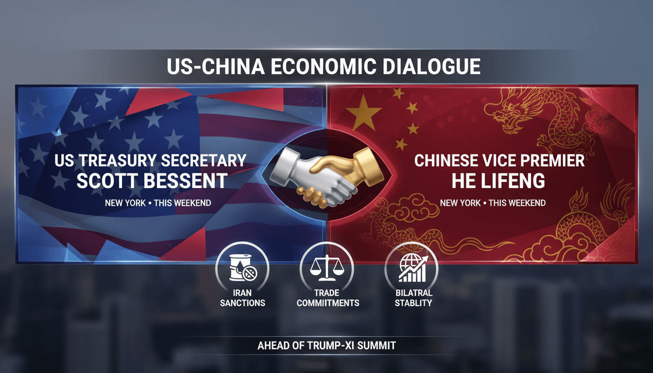 Meeting details between US Treasury Secretary Bessent and Chinese Vice Premier He Lifeng ahead of the Trump-Xi summit.