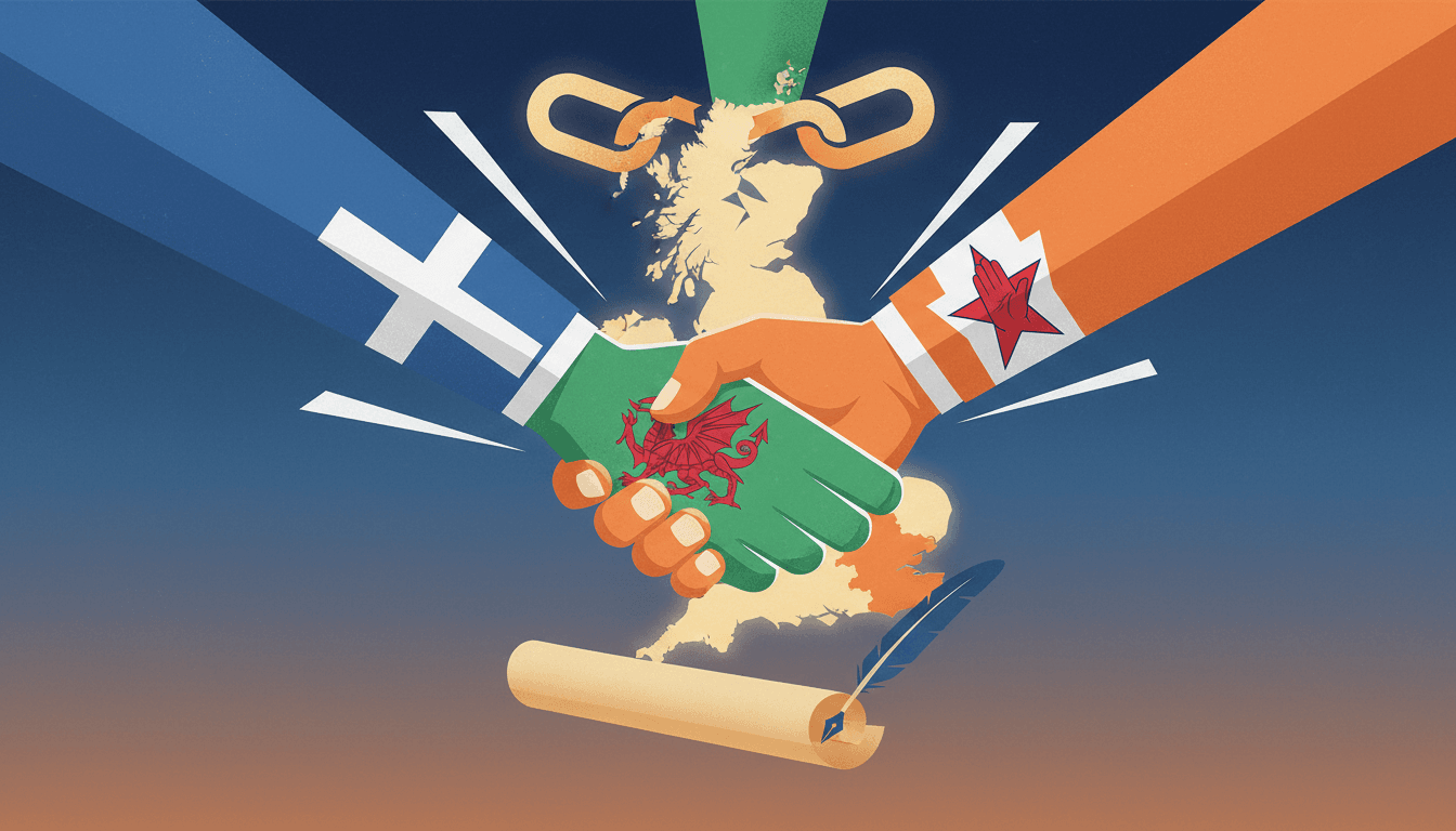 Nationalist leaders from Wales, Scotland, and Northern Ireland sign a memorandum for constitutional change.