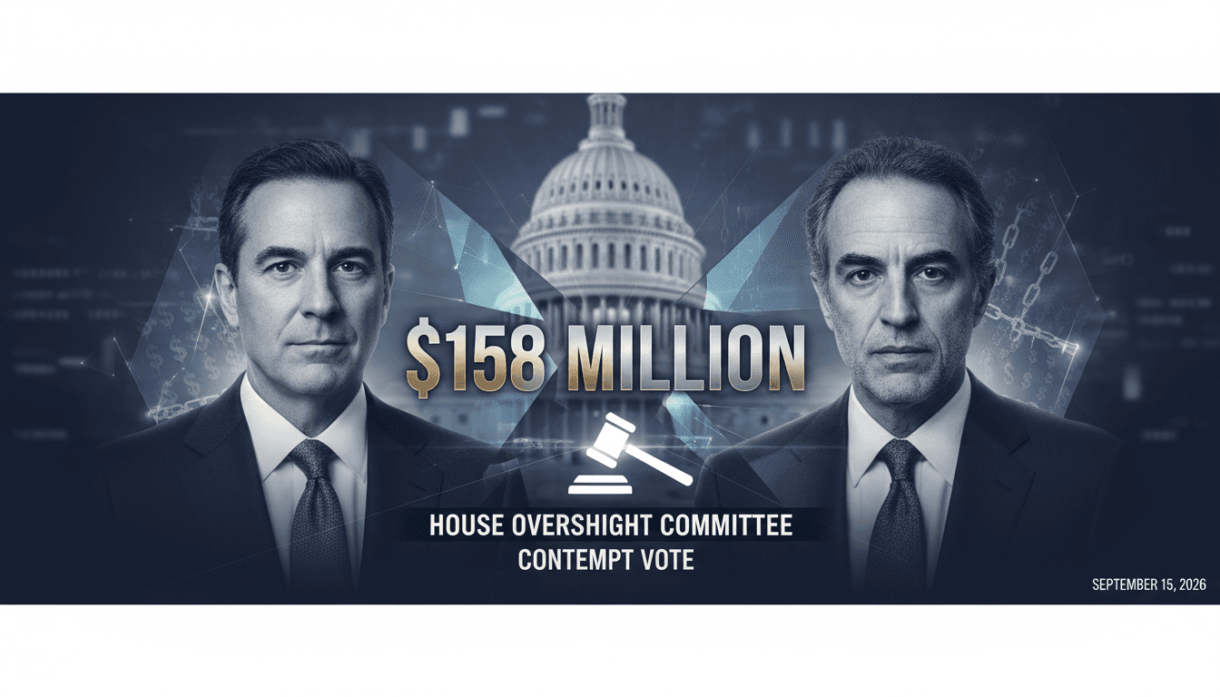 A graphic featuring Leon Black and Jeffrey Epstein with the $158 million figure, highlighting financial ties in the investigation.