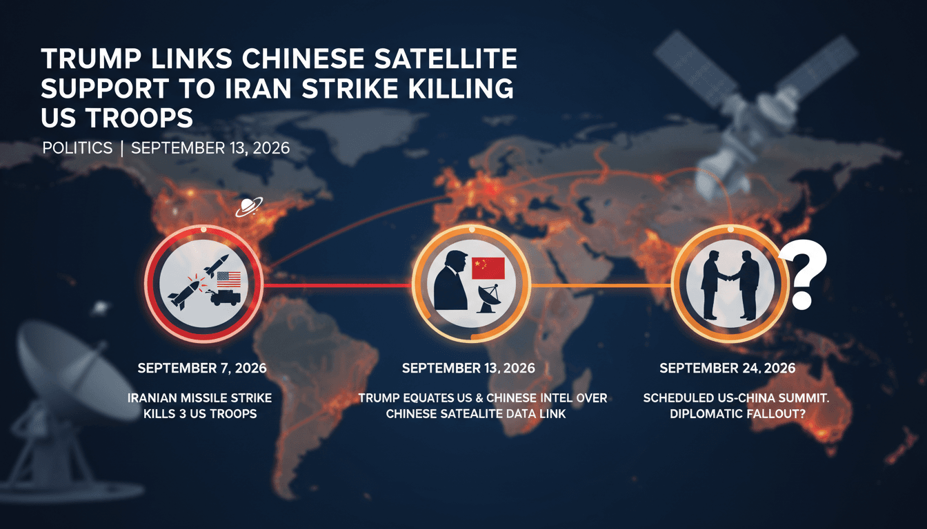 Trump Links Chinese Satellite Support to Iran Strike Killing US Troops