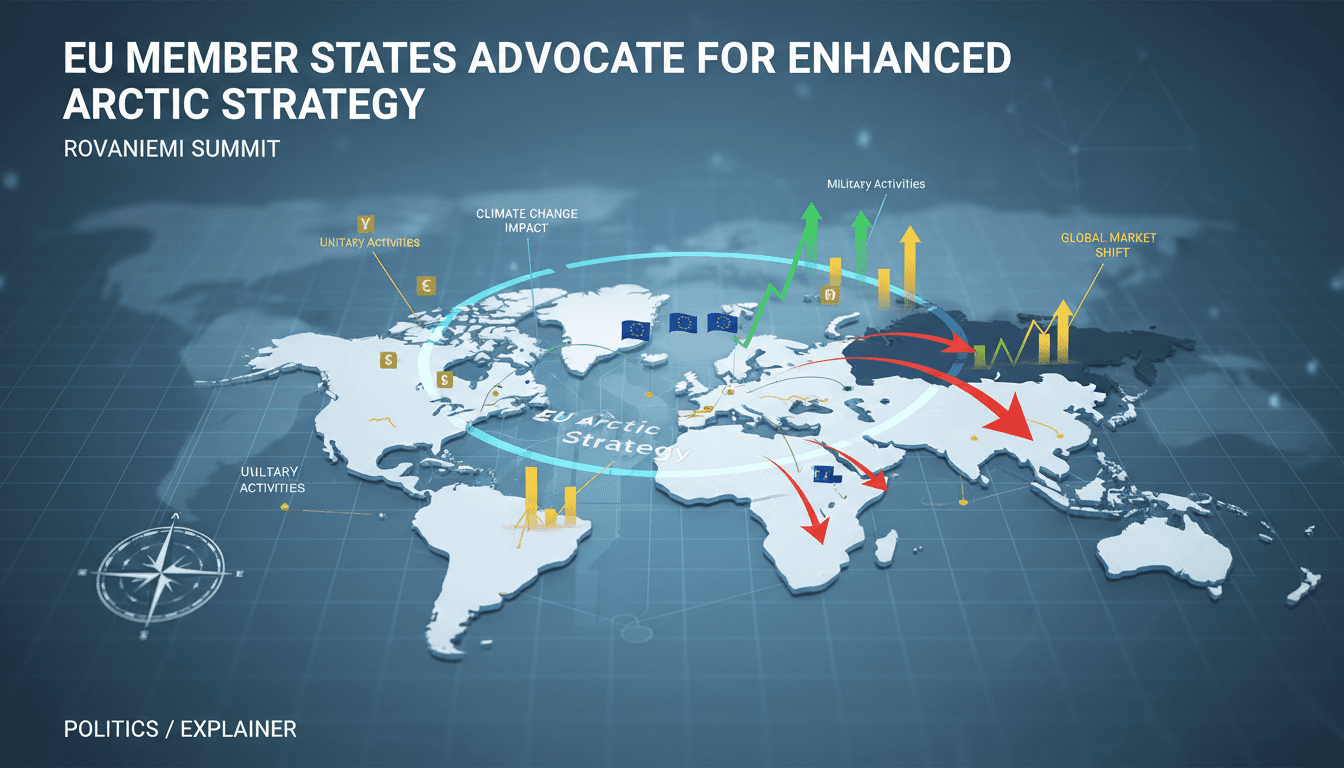 Infographic showing the strategic importance of the Arctic and its impact on global markets.