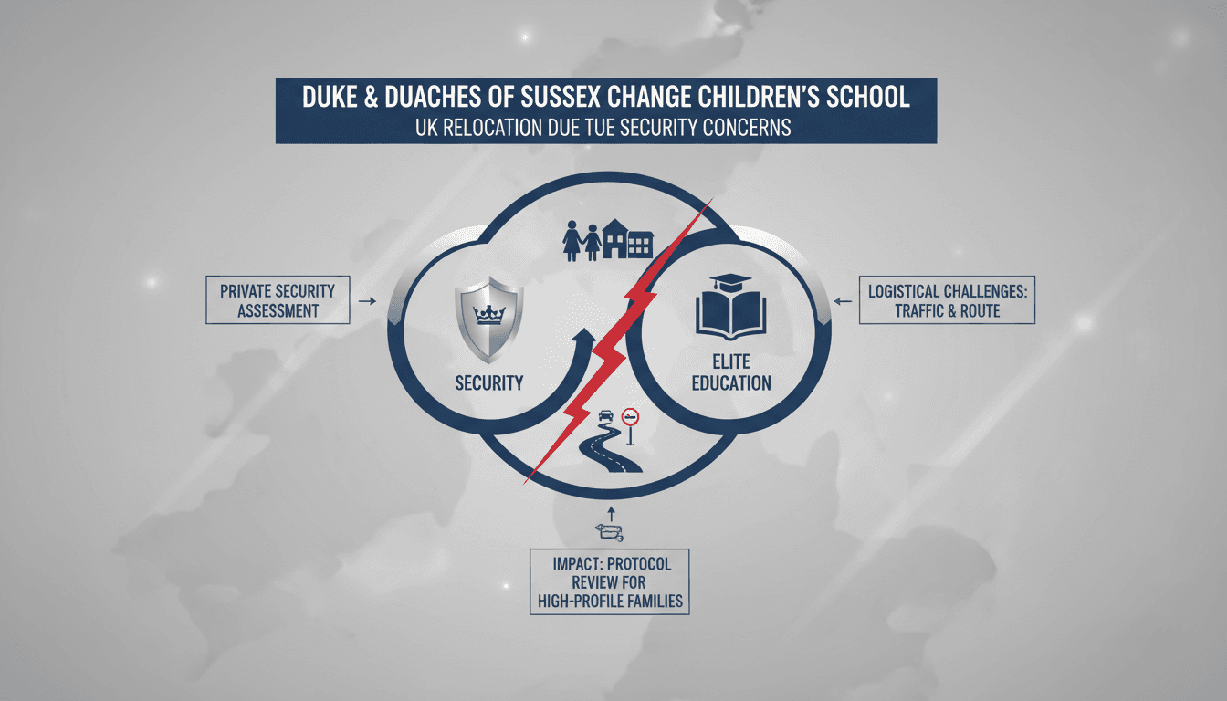 Infographic showing the connection between elite education and security logistics in high-profile families.