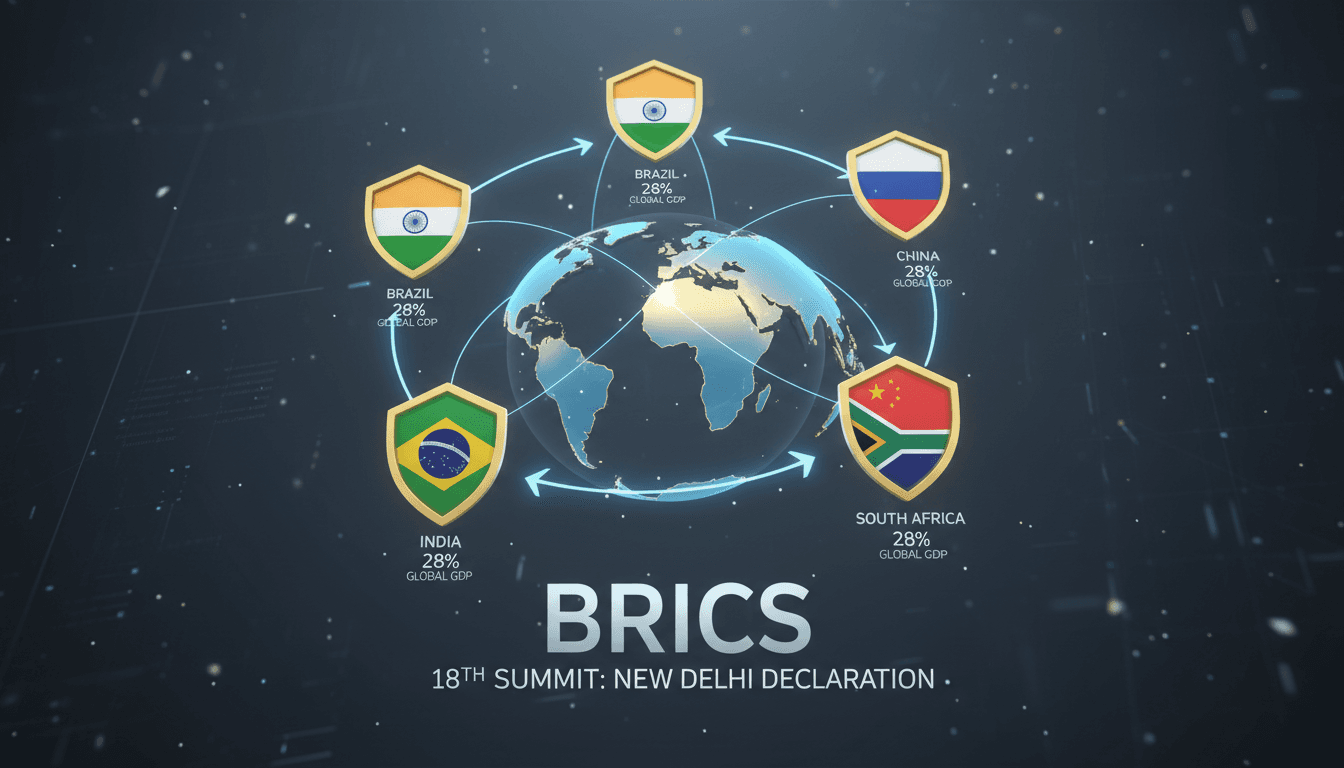 Infographic showing BRICS nations and their economic impact on global GDP.