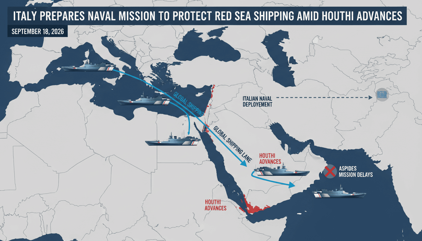 Italy Prepares Naval Mission to Protect Red Sea Shipping Amid Houthi Advances