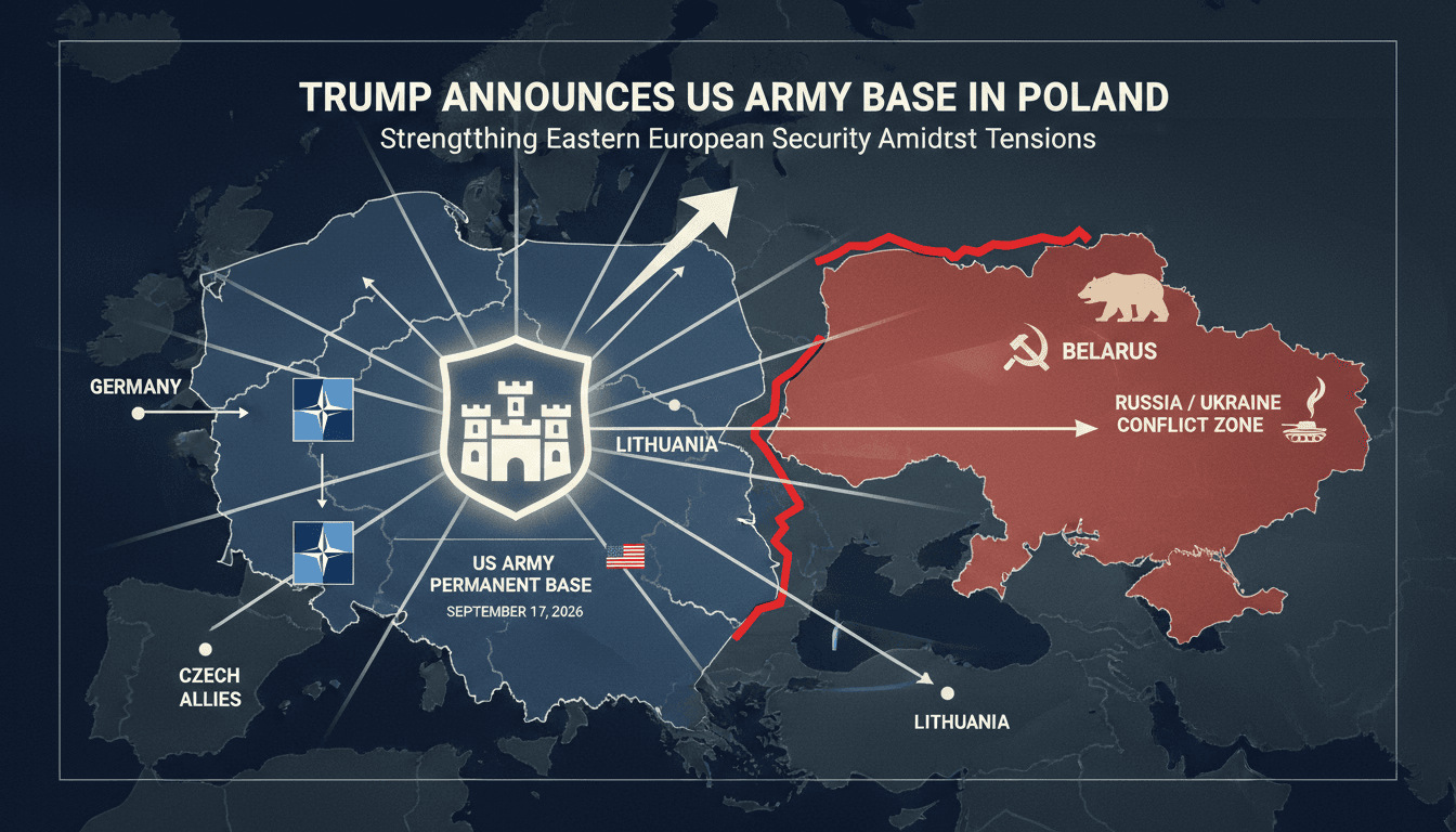 Trump Announces Progress on Permanent US Army Base in Poland