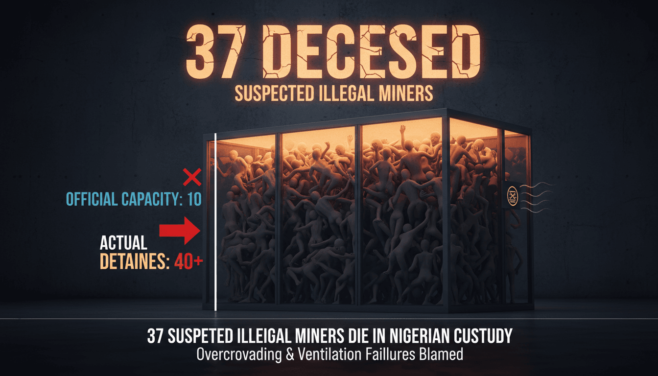 37 Suspected Illegal Miners Die in Nigerian Custody Due to Overcrowding and Ventilation Issues