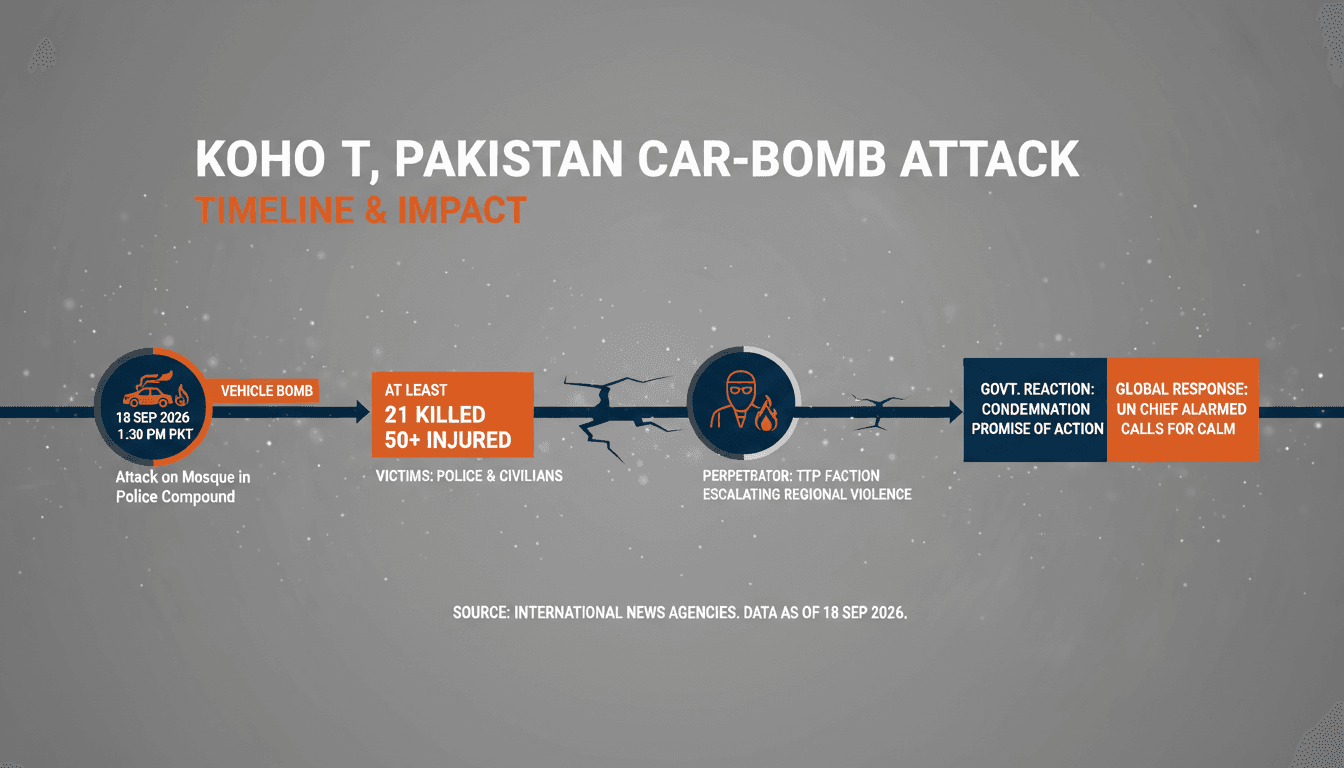 Car-bomb attack on mosque in Kohat, Pakistan kills at least 21