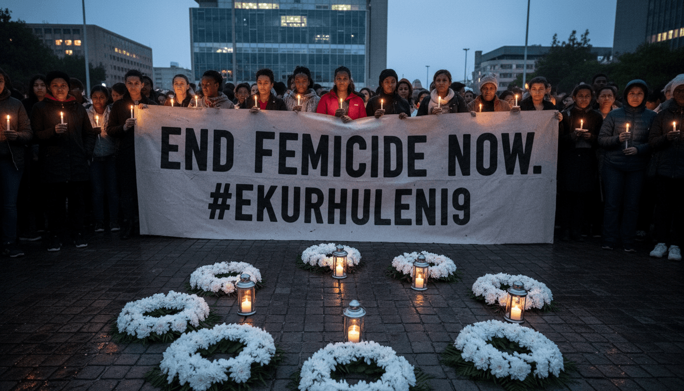 A vigil for femicide victims in South Africa, emphasizing the urgent need for change and awareness.