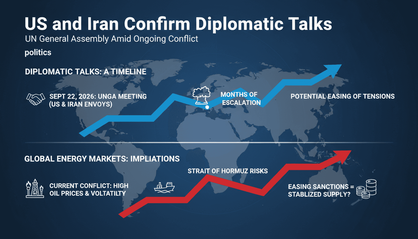 Diplomatic meeting between US and Iran at UNGA, highlighting energy market implications.