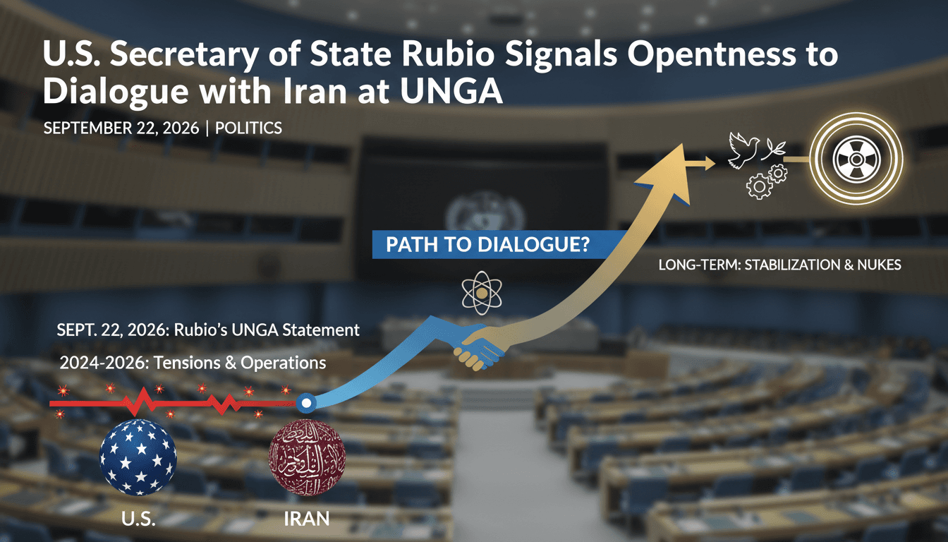 U.S. Secretary of State Marco Rubio discussing Iran dialogue at UNGA.