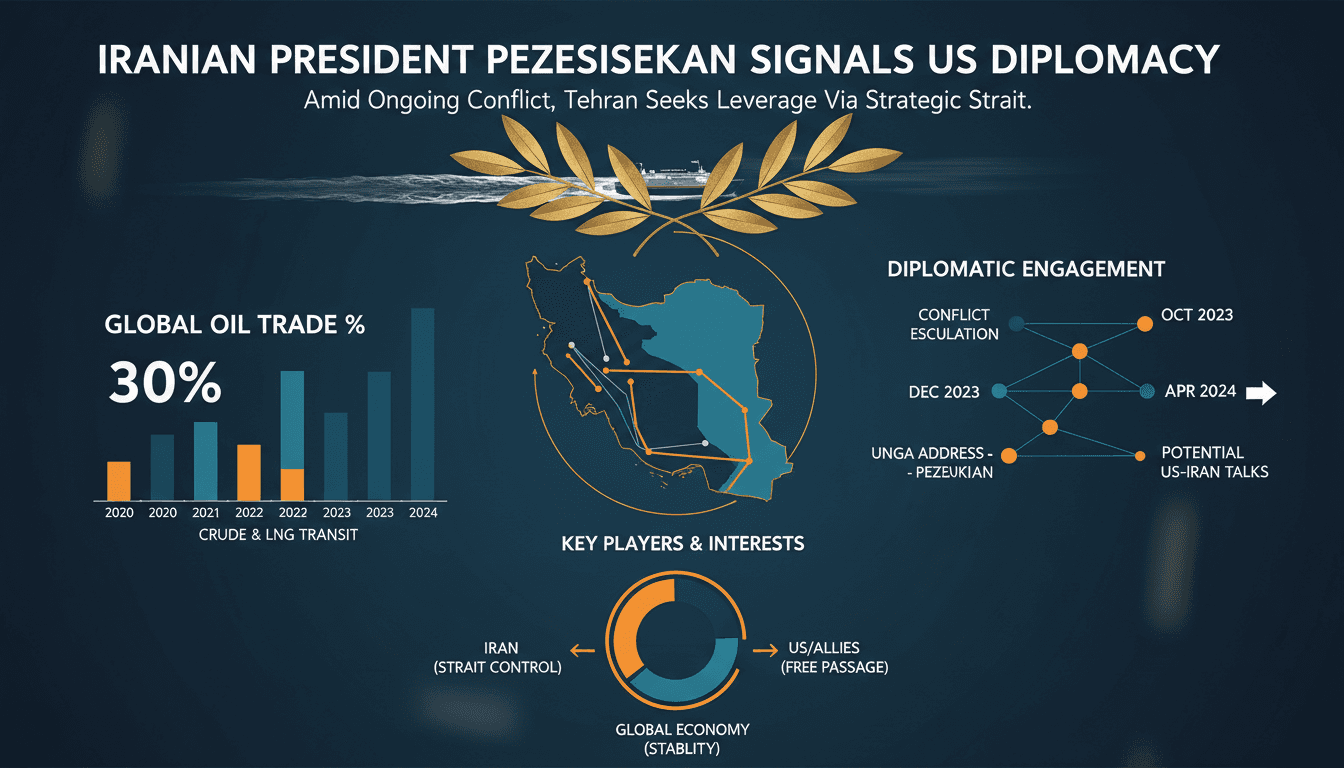 Iranian President Pezeshkian speaking at the UN General Assembly, emphasizing diplomacy with the US.