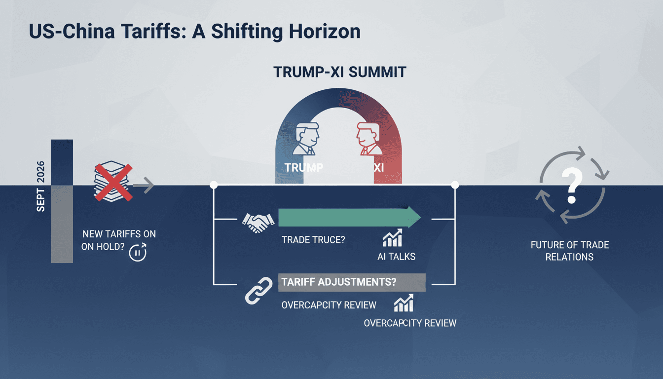 Infographic depicting U.S. tariffs on Chinese goods and their potential impacts on global trade dynamics.