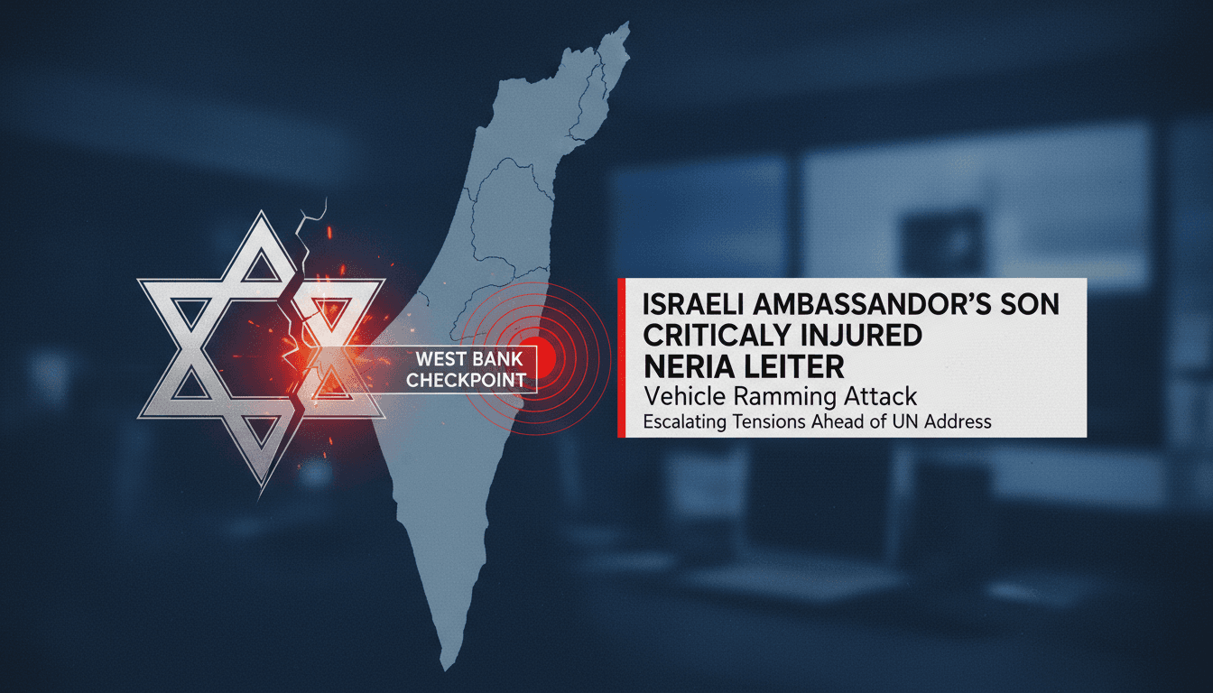 Image depicting the West Bank checkpoint where Neria Leiter was injured, highlighting the ongoing conflict and security concerns.