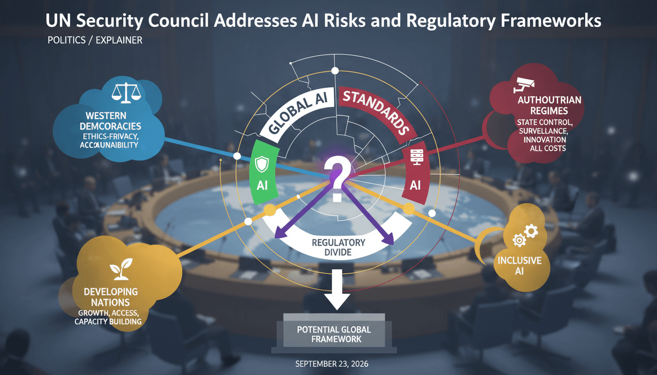 Infographic showing divergent national approaches to AI regulation and their impacts on global standards.