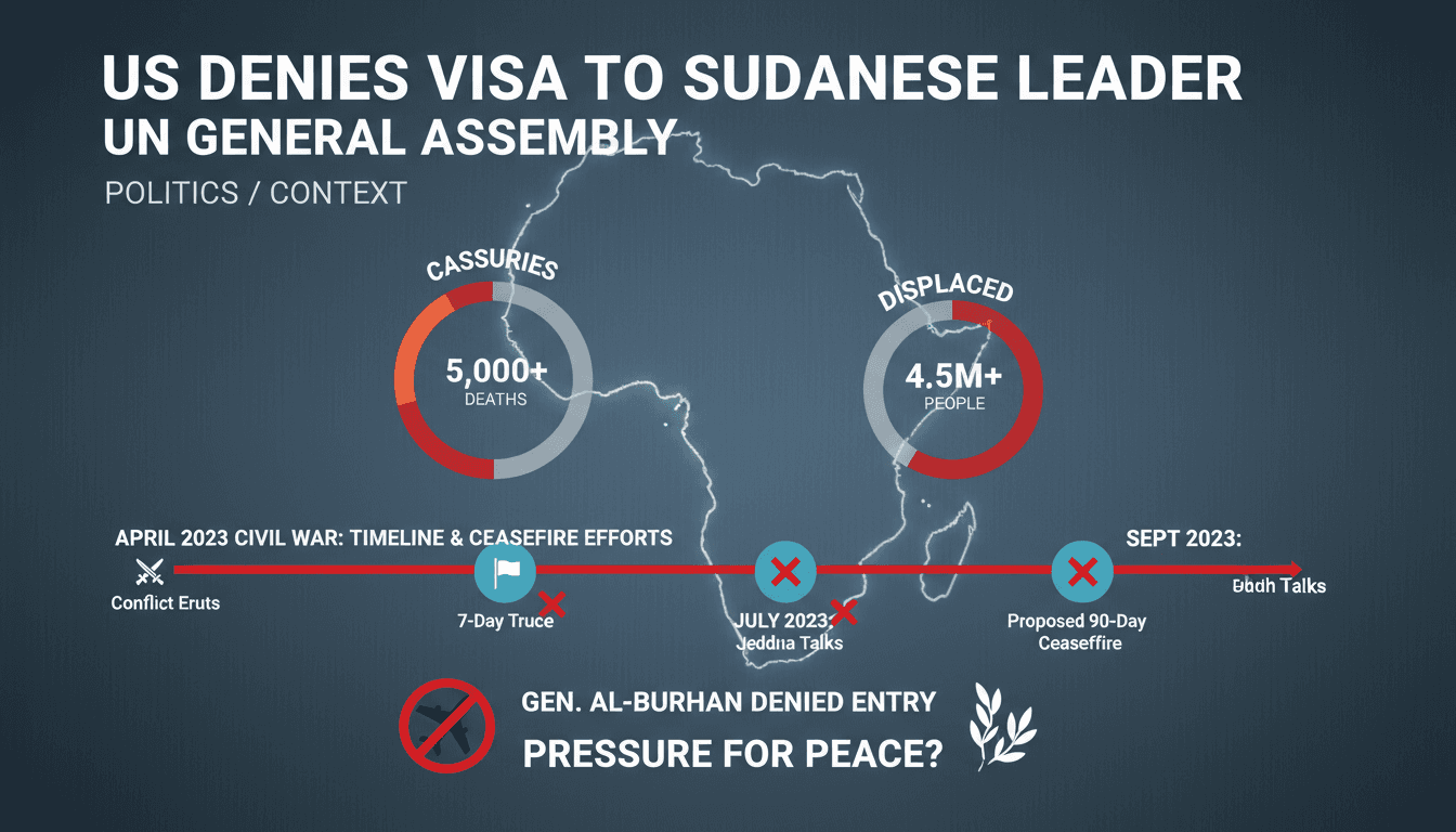 US Denies Visa to Sudanese Leader Ahead of UN General Assembly
