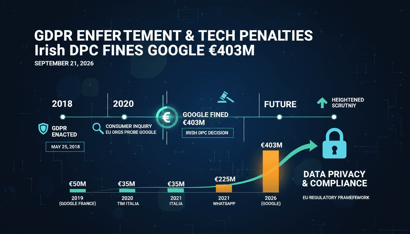 Irish Data Protection Commission Fines Google €403 Million for GDPR Violations
