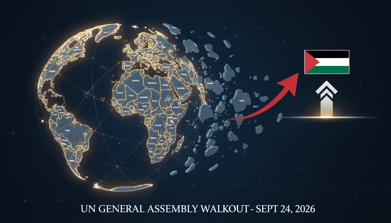 A graphic showing countries that walked out during Netanyahu's UN address, emphasizing their geopolitical significance.