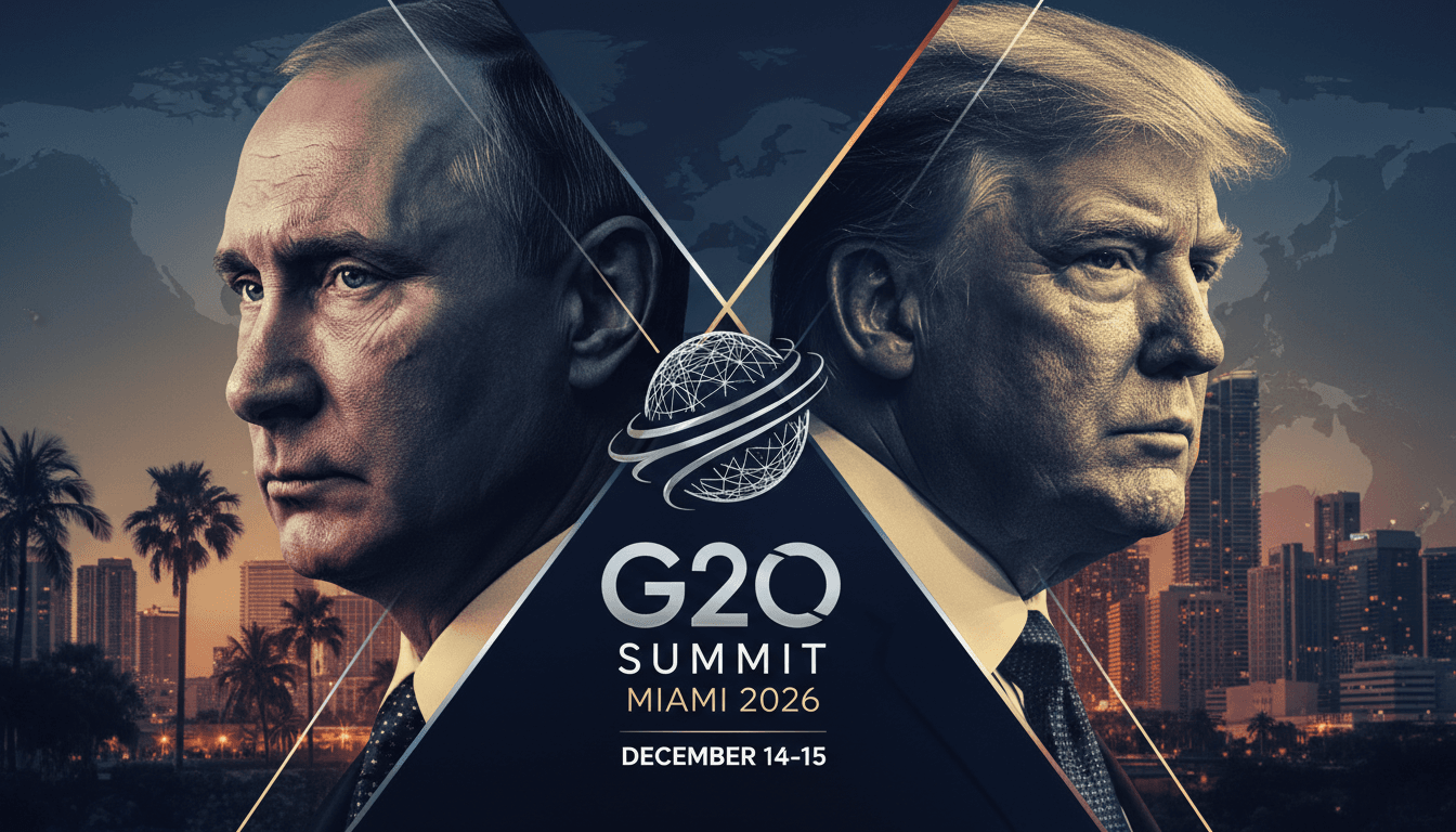 US Invites Putin to G20 Summit in Miami for December 2026