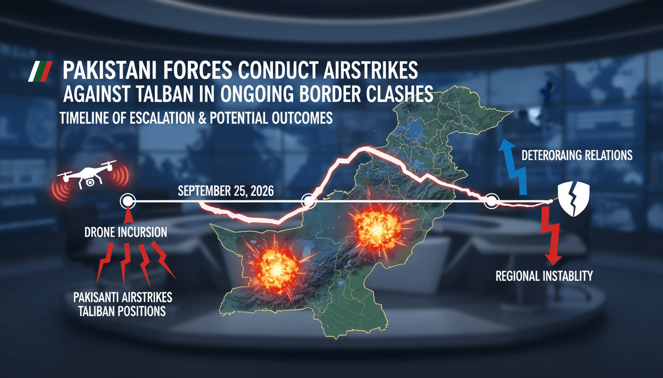 Infographic depicting the timeline of clashes between Pakistani forces and Taliban fighters near Gulistan.