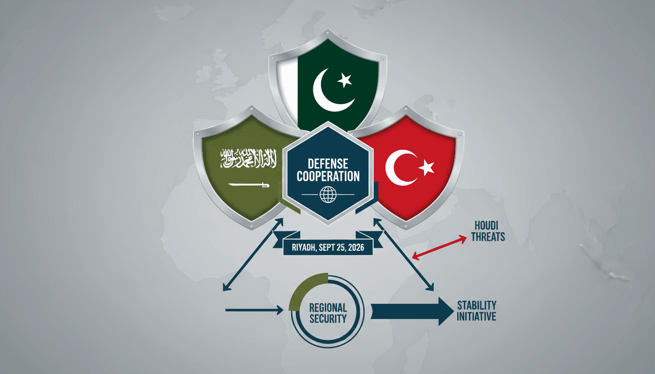 Military chiefs from Pakistan, Saudi Arabia, and Turkey discussing defense cooperation in Riyadh.