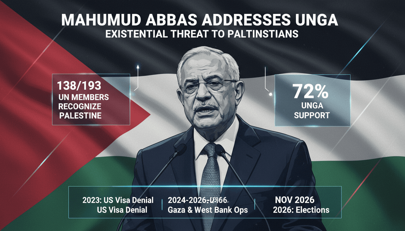 Mahmoud Abbas Addresses UNGA Warning of Existential Threat to Palestinians