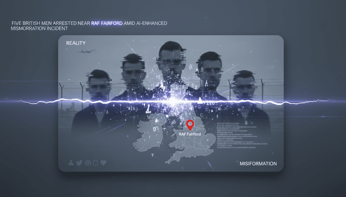 A visual representation of AI-enhanced misinformation and its impact on credibility.