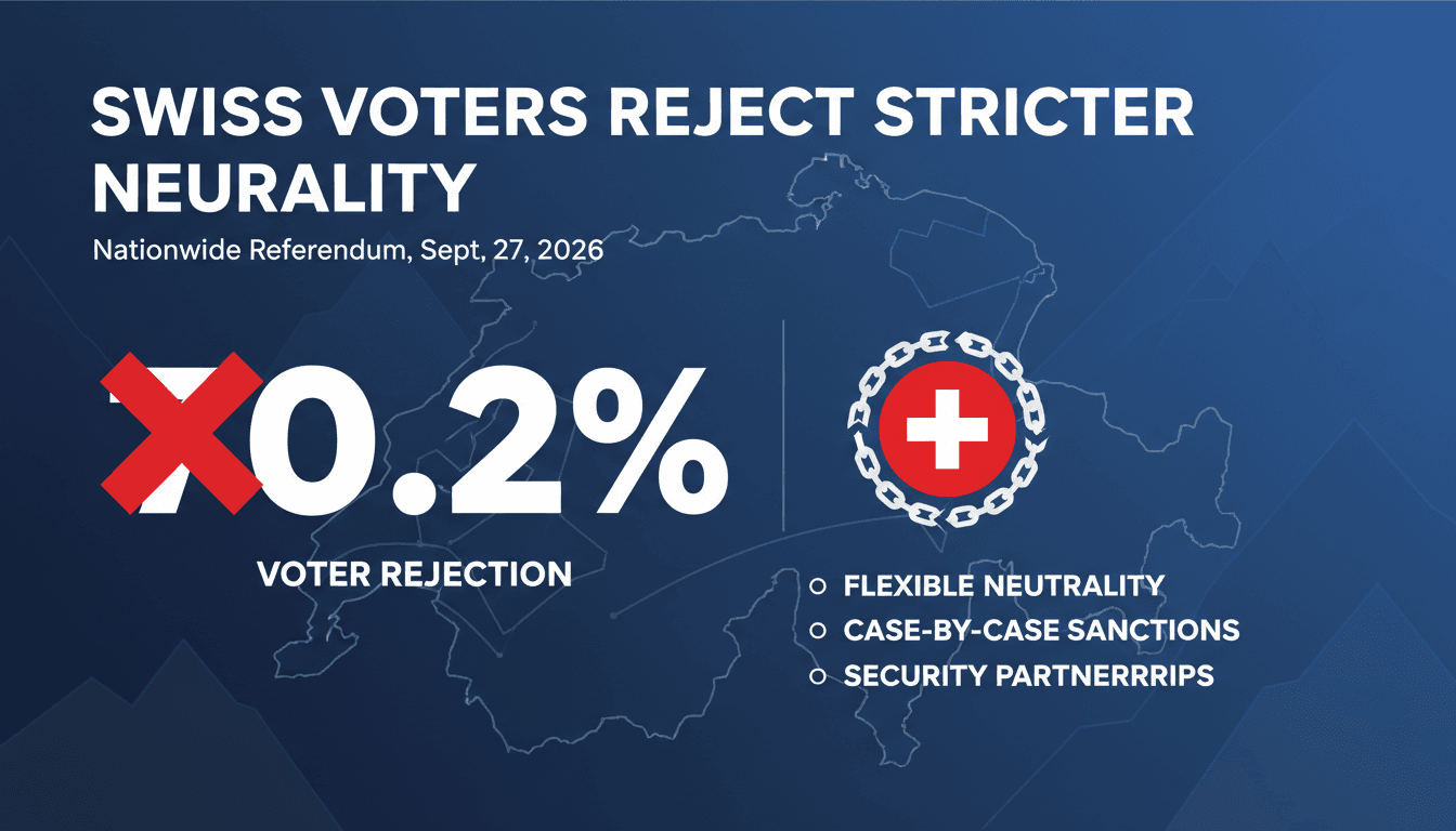 Swiss Voters Reject Stricter Neutrality Initiative in Nationwide Referendum