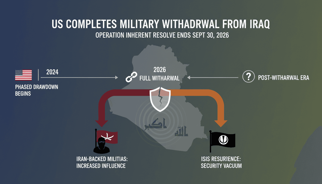 A map showing US military bases in Iraq and potential areas of instability post-withdrawal.