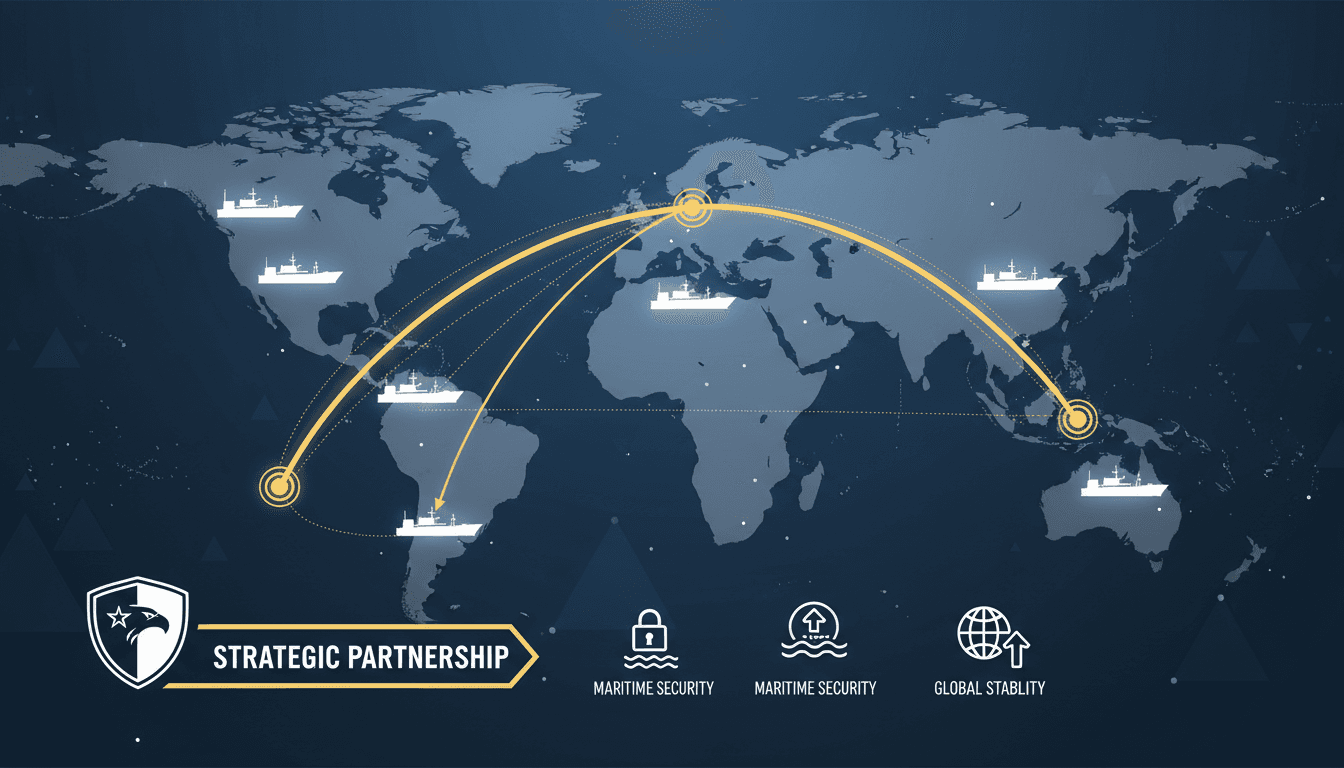 Infographic showing key maritime routes and their economic impact on global trade security.