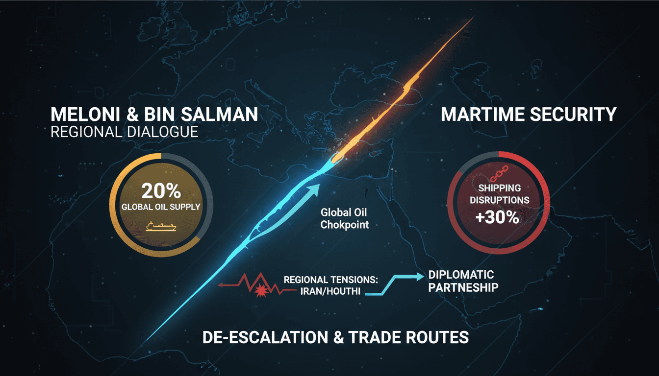 Infographic showing the Strait of Hormuz and its significance to global oil trade and regional stability.