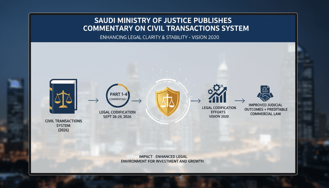 Saudi Ministry of Justice Publishes Comprehensive Commentary on Civil Transactions System