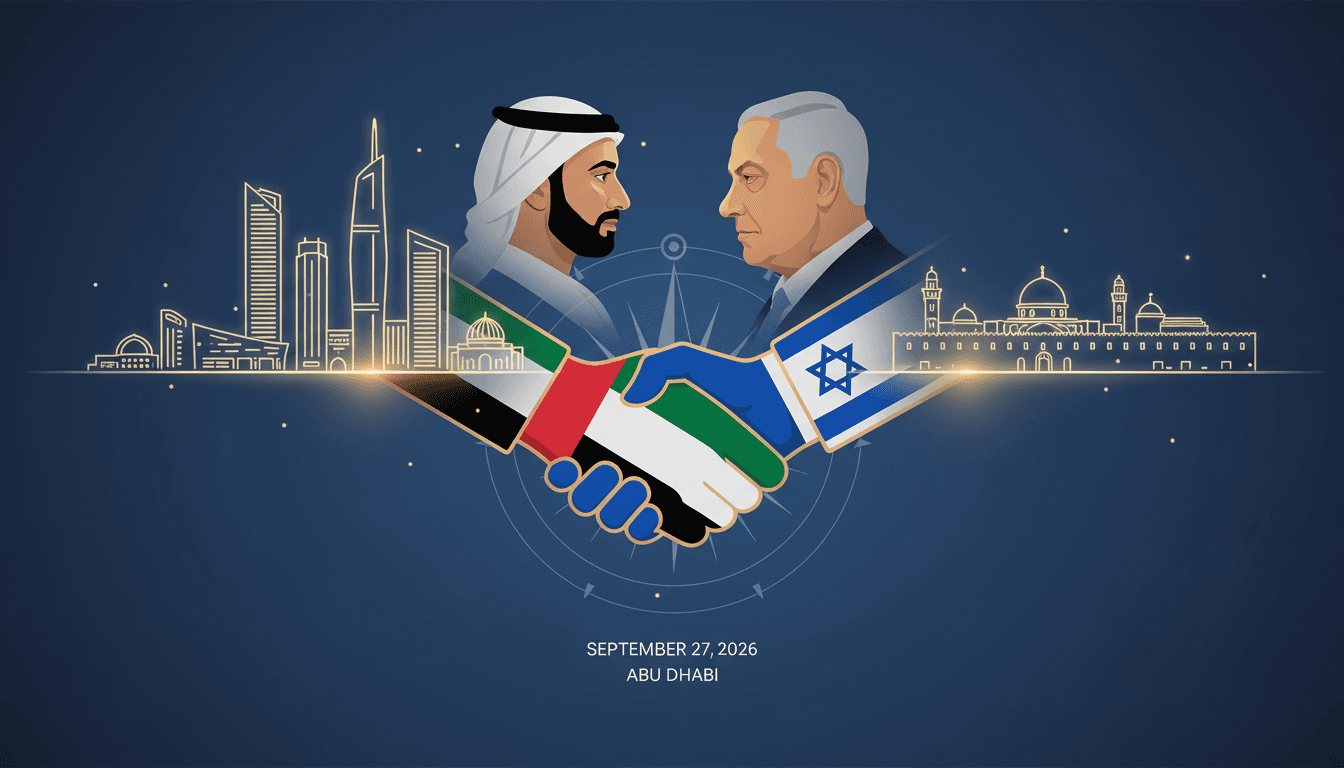 UAE President Sheikh Mohamed bin Zayed Al Nahyan and Israeli Prime Minister Benjamin Netanyahu Hold Bilateral Meeting in Abu Dhabi