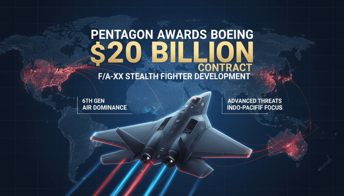 Pentagon Awards Boeing $20 Billion Contract for F/A-XX Stealth Fighter Development