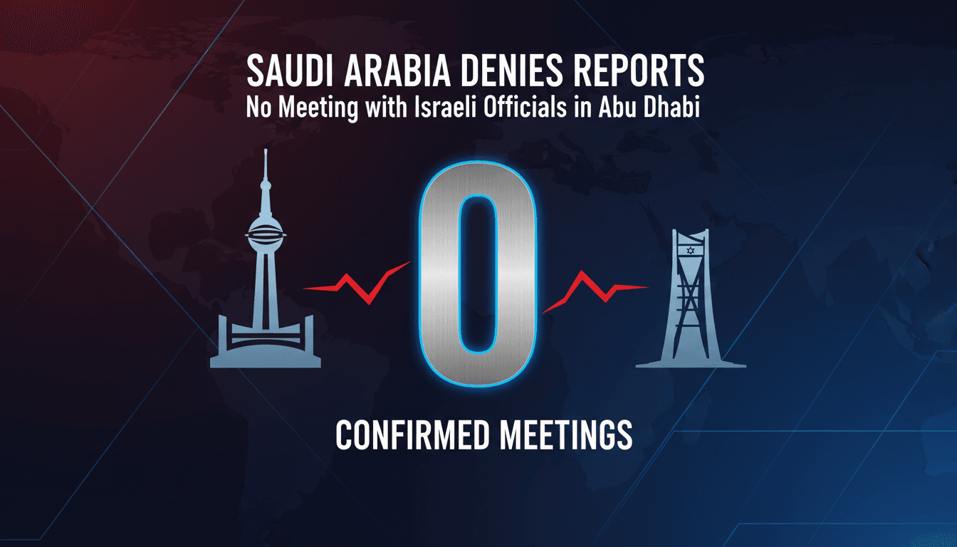 Saudi Arabia Denies Reports of Meeting with Israeli Officials in Abu Dhabi